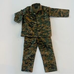 Kids USMC 2 pc Woodland Camo Marine Corps Uniform Halloween Costume XS